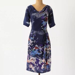 Anthropology silk dress size small